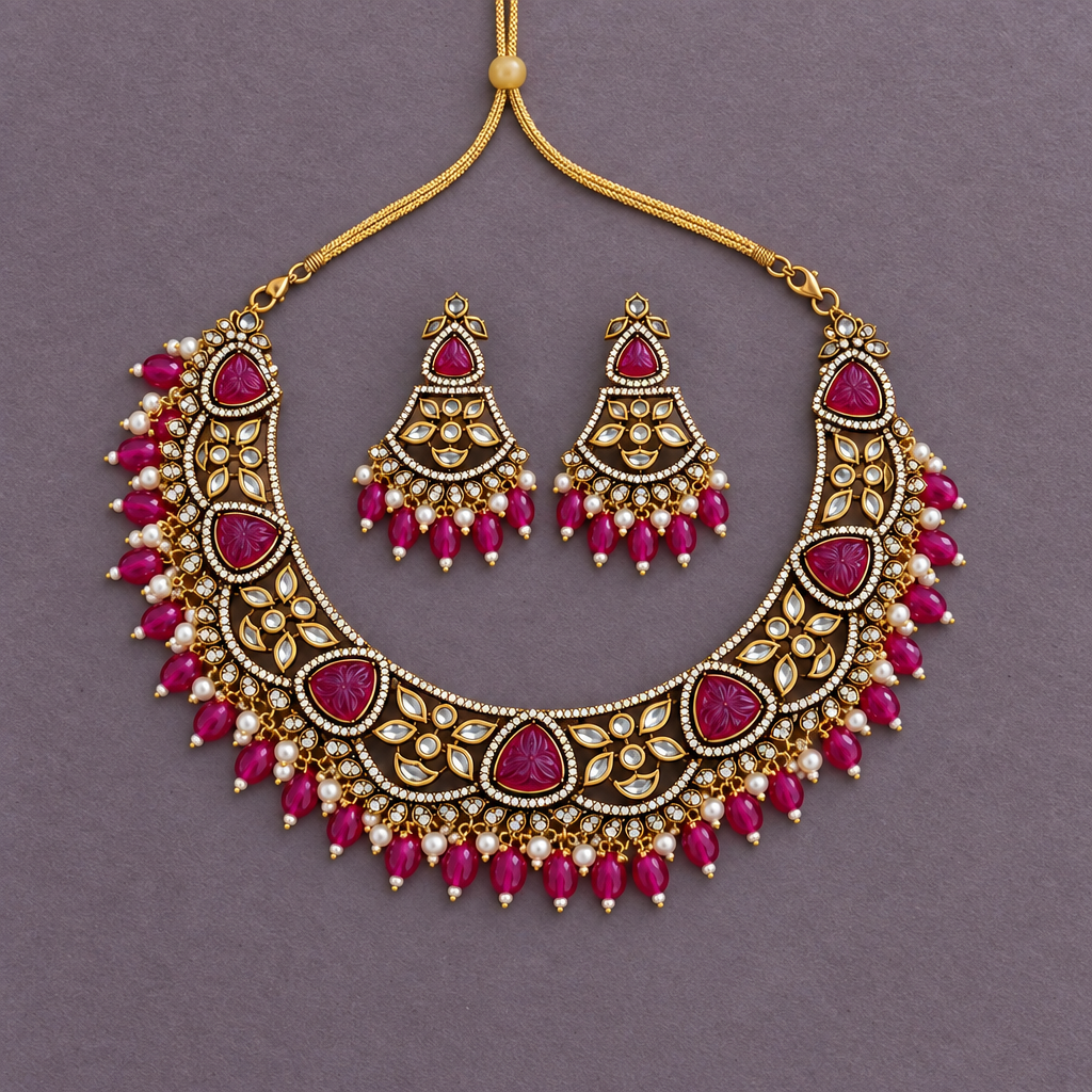 RUBY PARUL VICTORIAN JEWELLERY SET