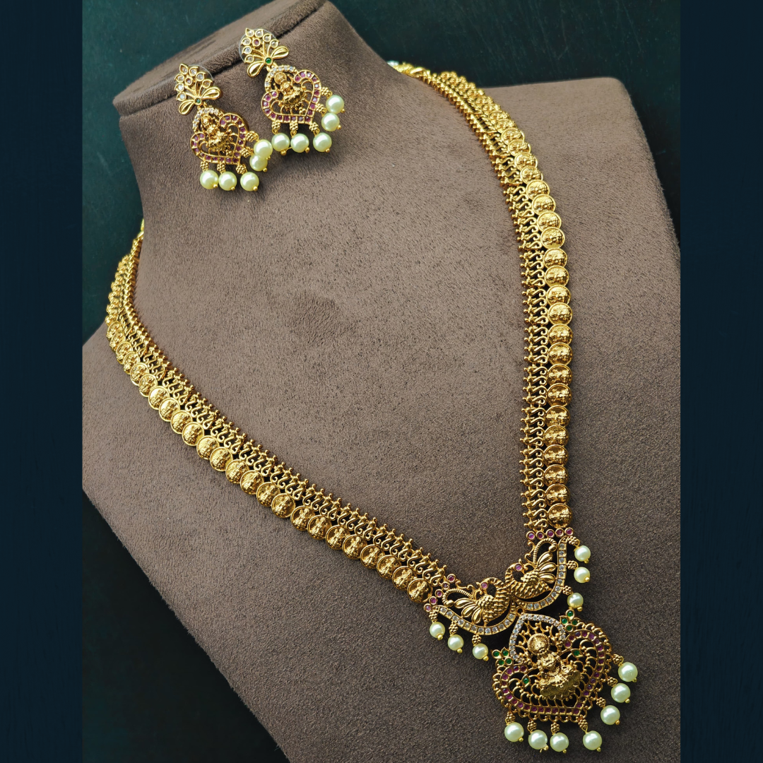GOLDEN VARUNI TEMPLE JEWELLERY SET