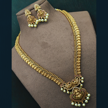 GOLDEN VARUNI TEMPLE JEWELLERY SET