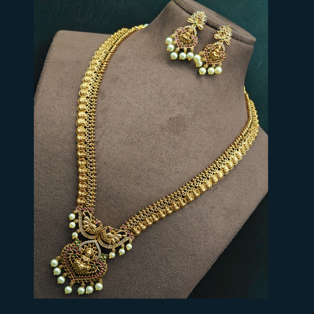 GOLDEN VARUNI TEMPLE JEWELLERY SET