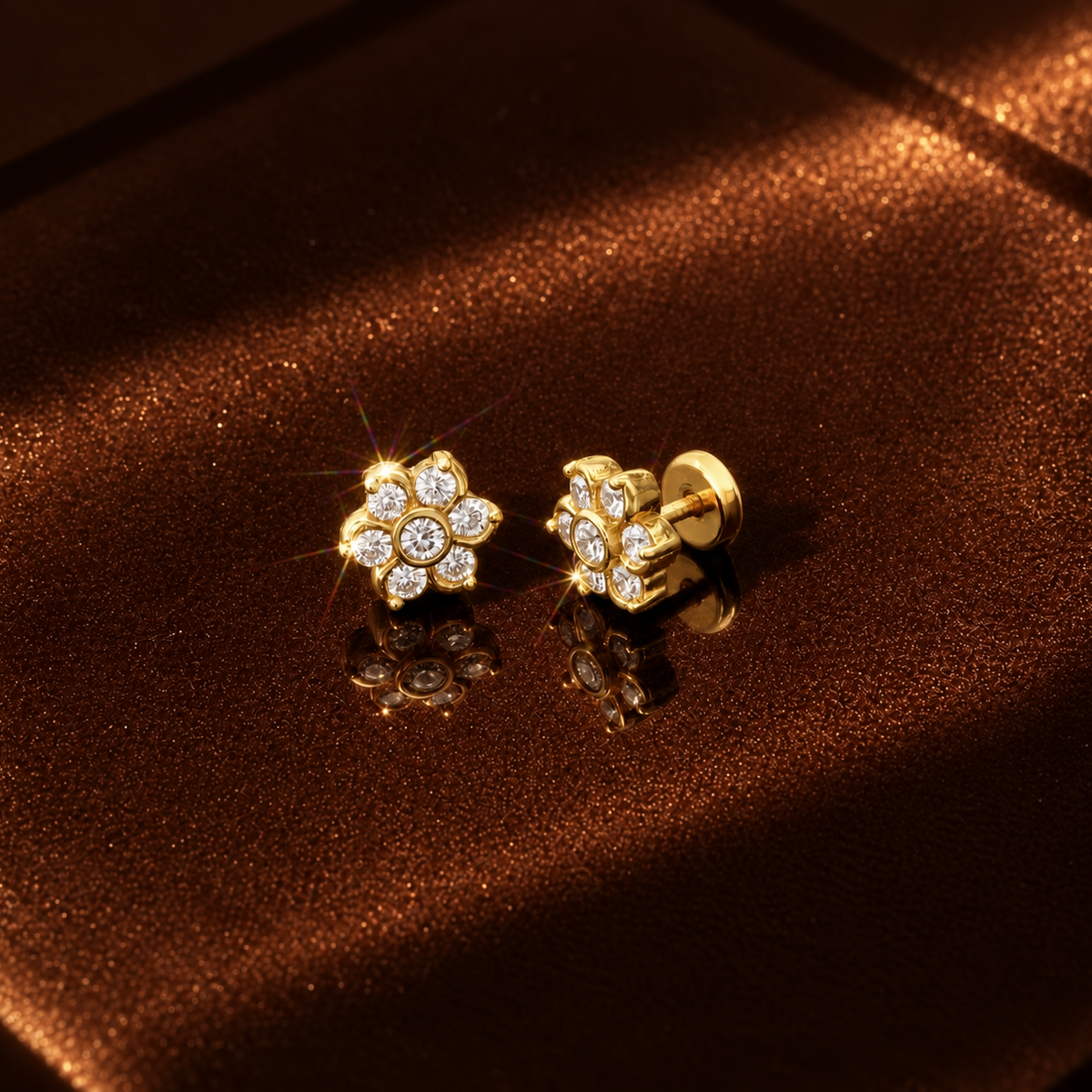DIAMOND NISHWATHI STUD EARRINGS