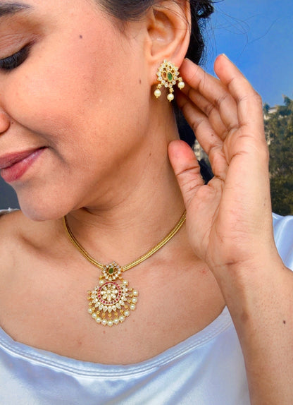 18K GOLD PLATED ATTIGA JEWELLERY SET