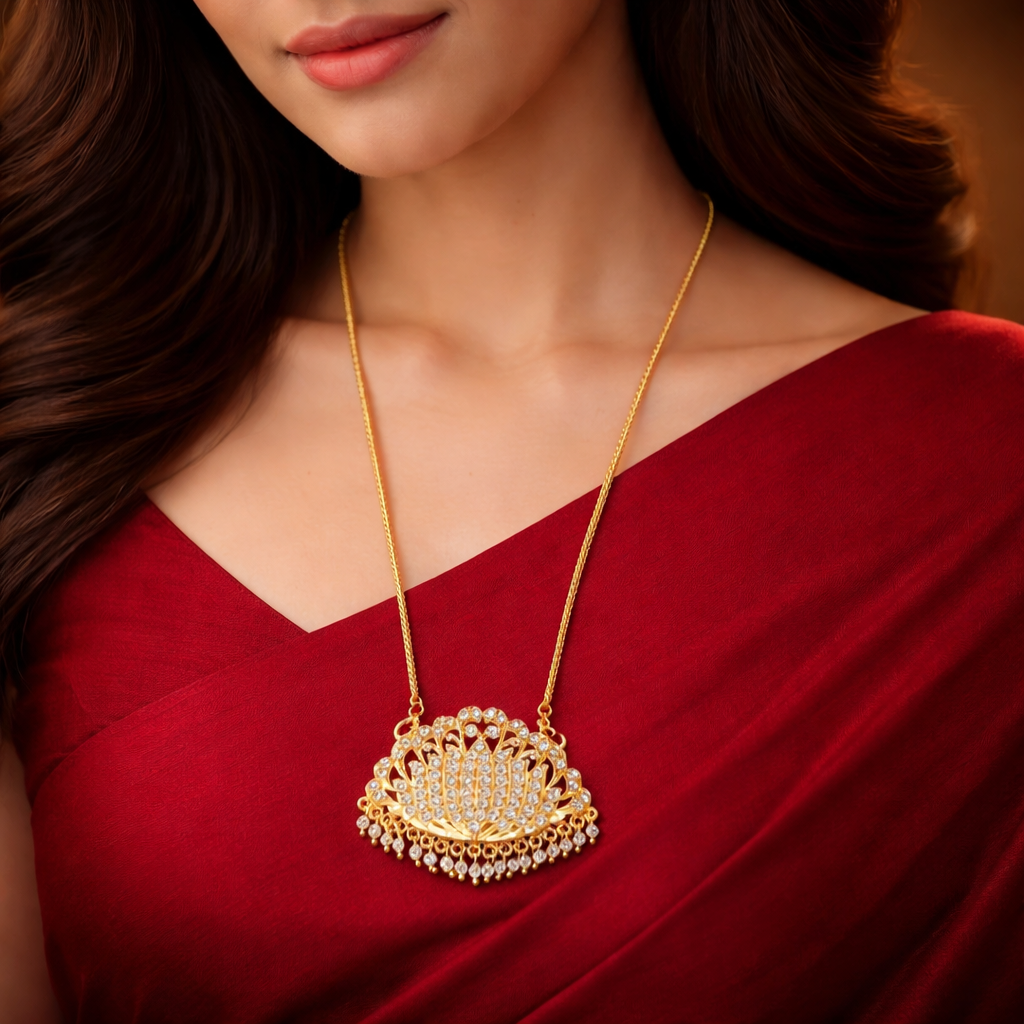 WHITE KAMALI IMPON LONG DOLLAR CHAIN
