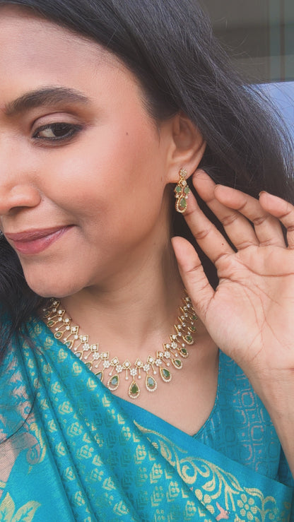 EMERALD SILYA ZIRCONIA JEWELLERY SET