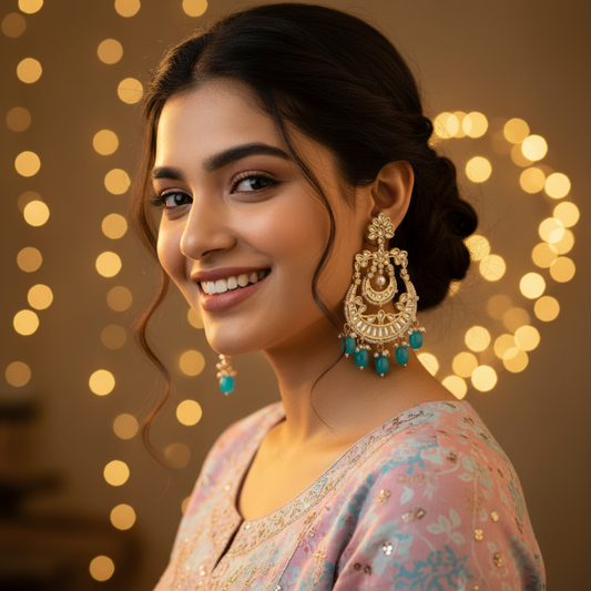 BLUE SAHANA CHANDBALI EARRINGS