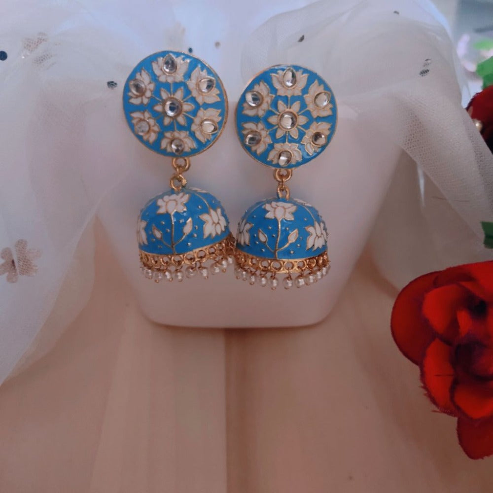 Blue jhumki for girls