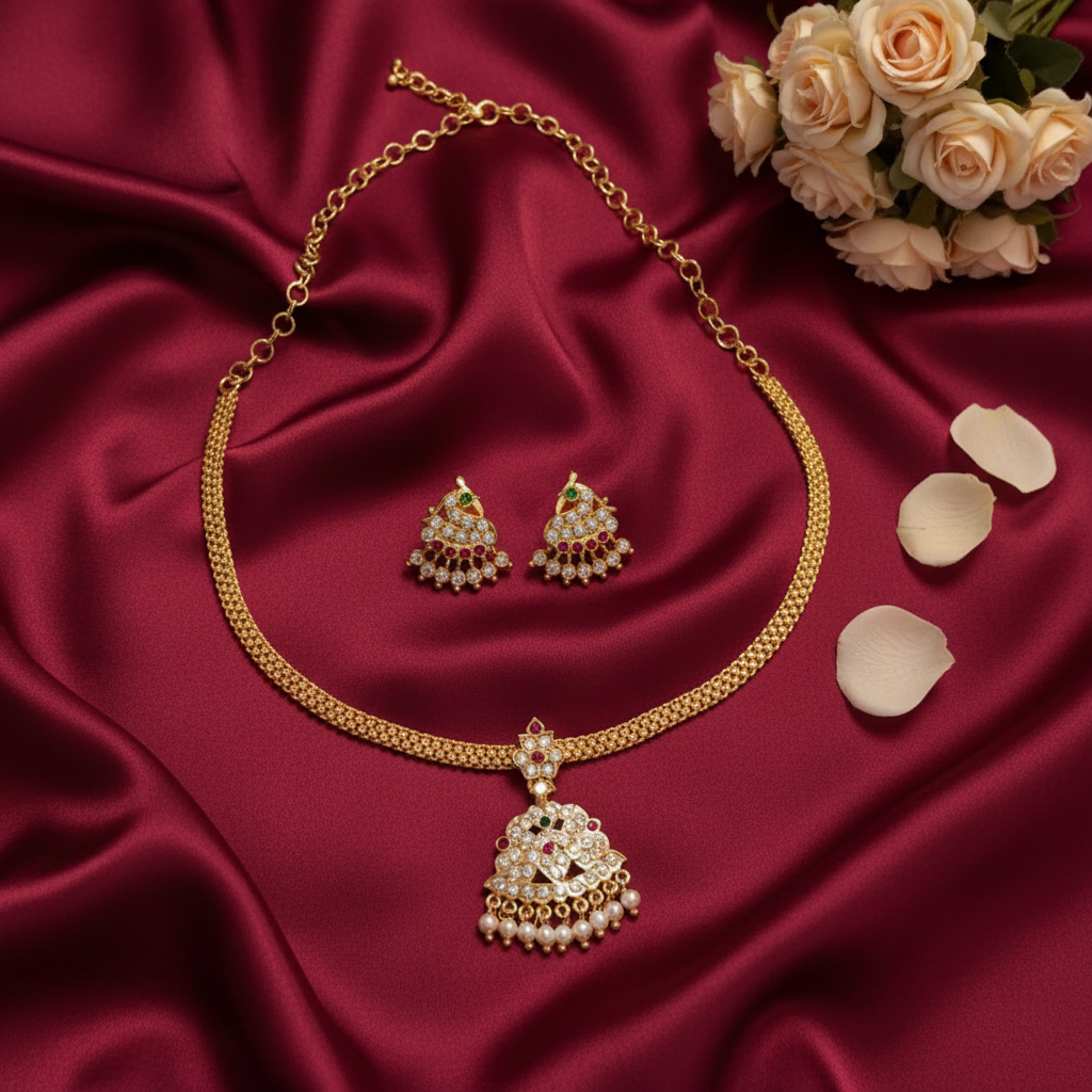 MULTICOLOR RAGINI IMPON JEWELLERY SET