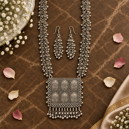CHETANA SILVER PLATED JEWELLERY SET