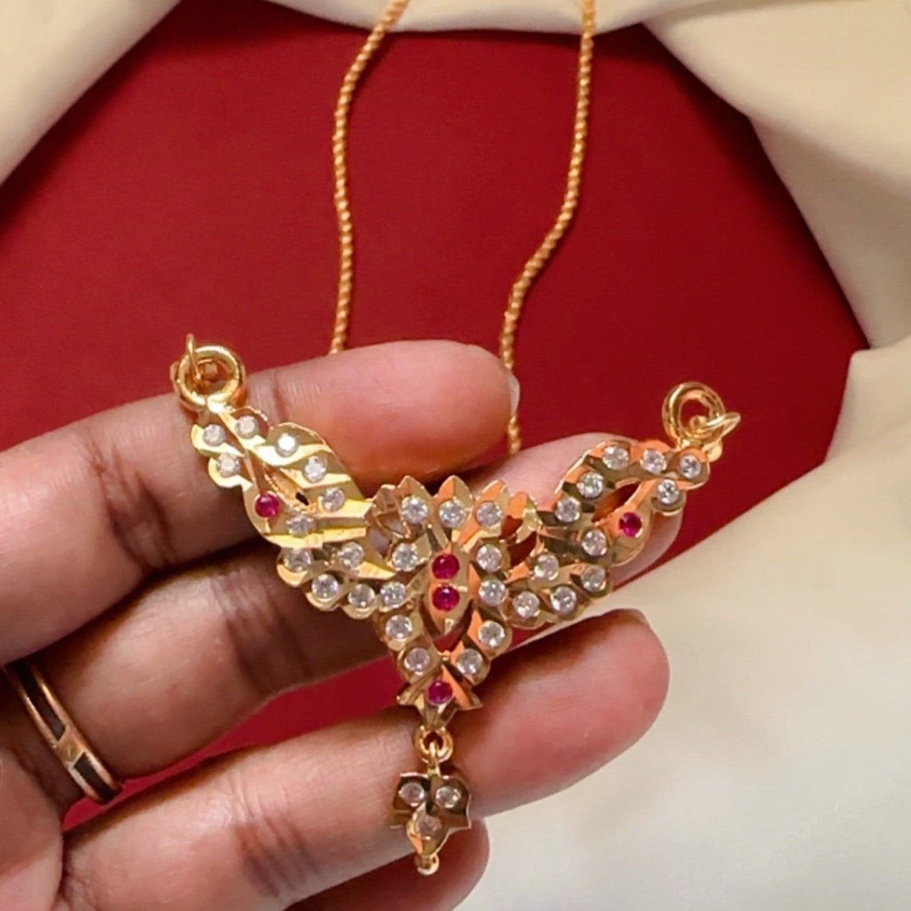 RUBY YAZHINI IMPON LONG DOLLAR CHAIN