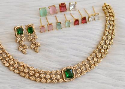 MALEENA COLOR CHANGEABLE ZIRCONIA JEWELLERY SET
