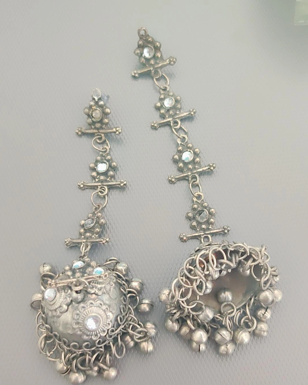 DAYAMAI SILVER PLATED JHUMKI