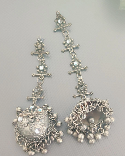 DAYAMAI SILVER PLATED JHUMKI
