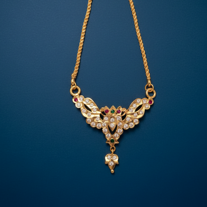 MULTICOLOR YAZHINI IMPON LONG DOLLAR CHAIN