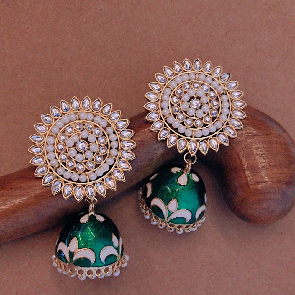 EMERALD NIRALA KUNDAN JHUMKI