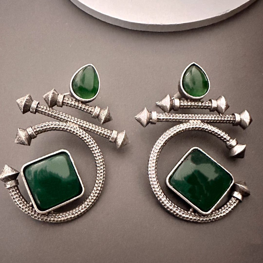 Trendy silver replica earrings