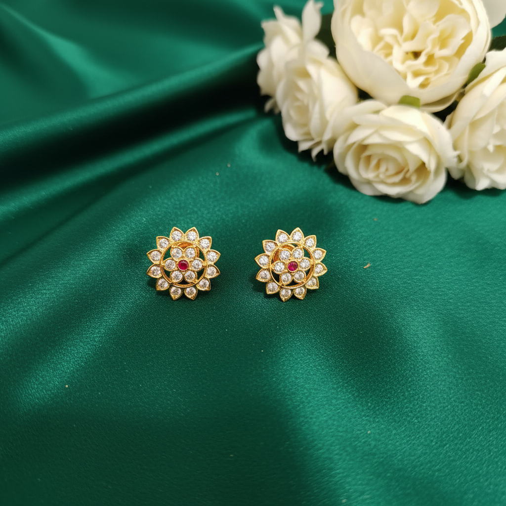 RUBY DIAMOND NAKSHATRA STUD EARRINGS