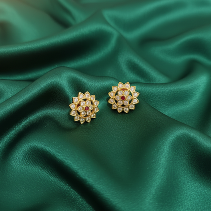 RUBY DIAMOND NAKSHATRA STUD EARRINGS