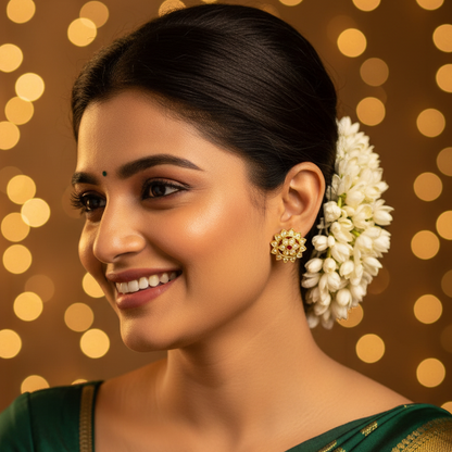 RUBY DIAMOND NAKSHATRA STUD EARRINGS