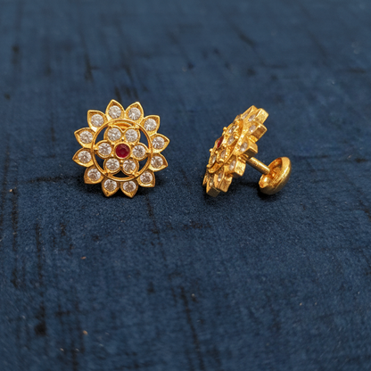 RUBY DIAMOND NAKSHATRA STUD EARRINGS