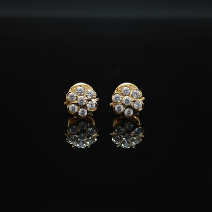 DIAMOND VIBHA FLOWER STUD EARRINGS
