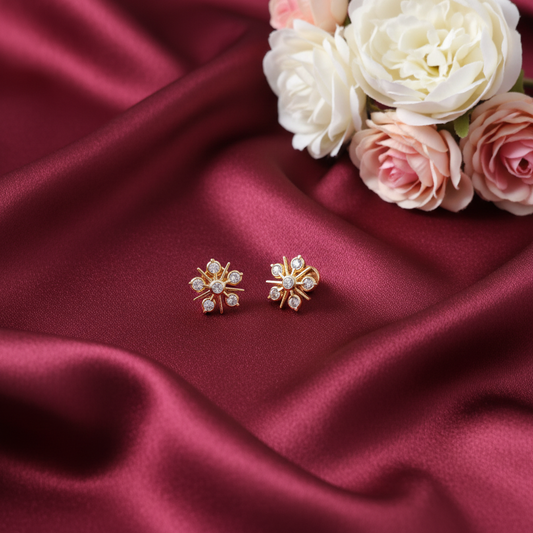 DIAMOND VRISHTI STUD EARRINGS