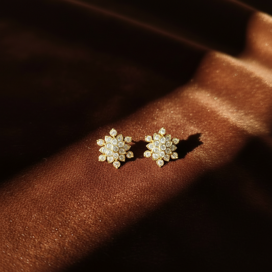 DIAMOND INDUJA STUD EARRINGS