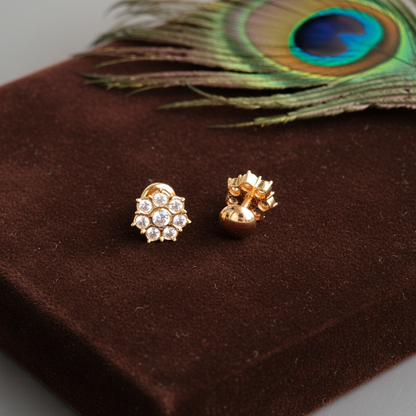 DIAMOND VIBHA EIGHT STONE STUD EARRINGS