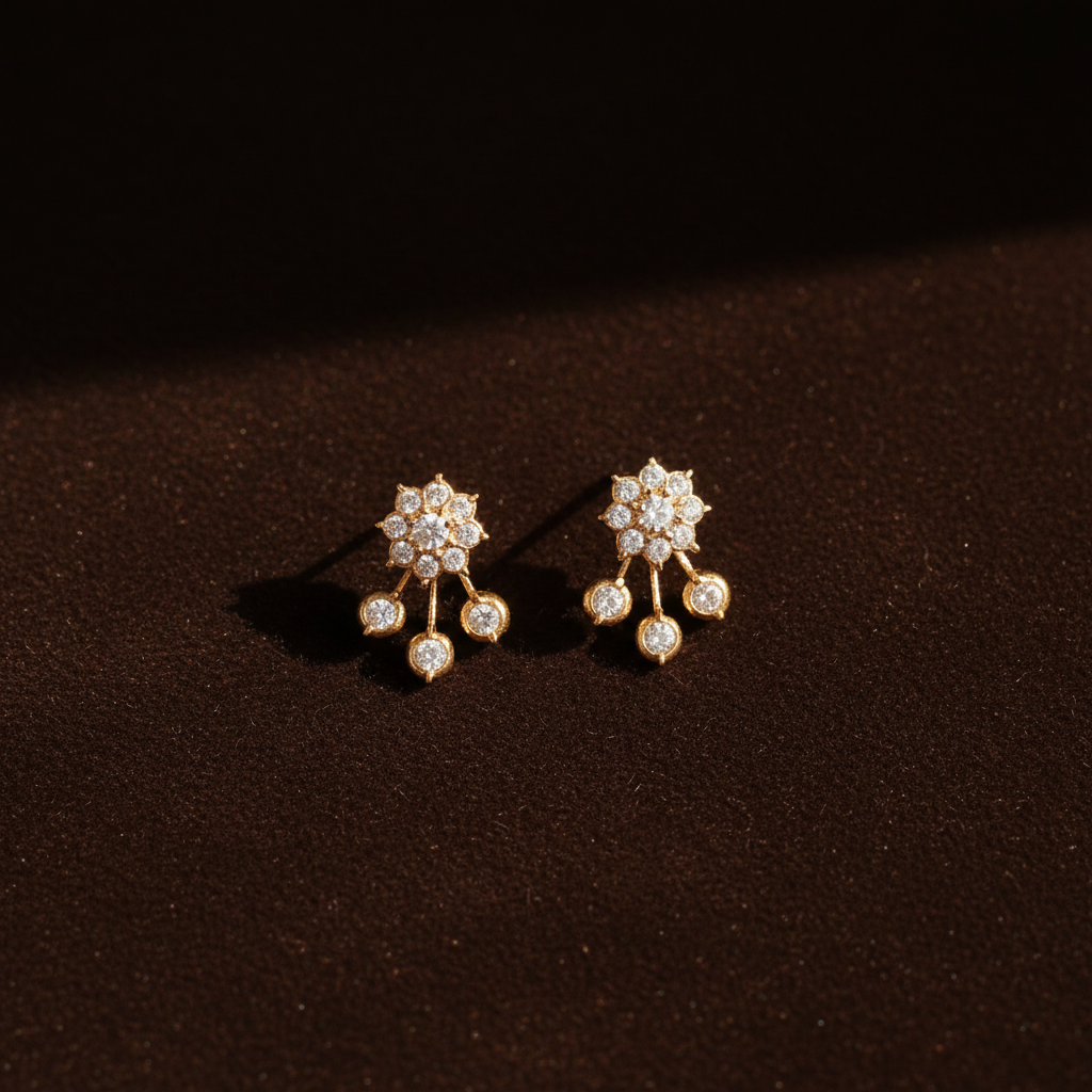 DIAMOND POOMAARI DETACHABLE STUD EARRINGS