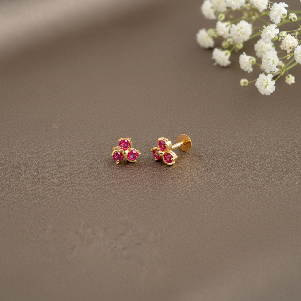 RUBY CHINNU STUD EARRINGS