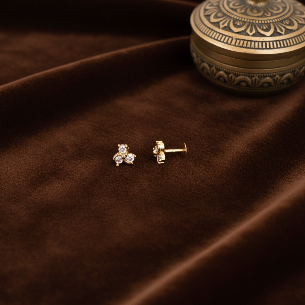 DIAMOND CHINNU STUD EARRINGS