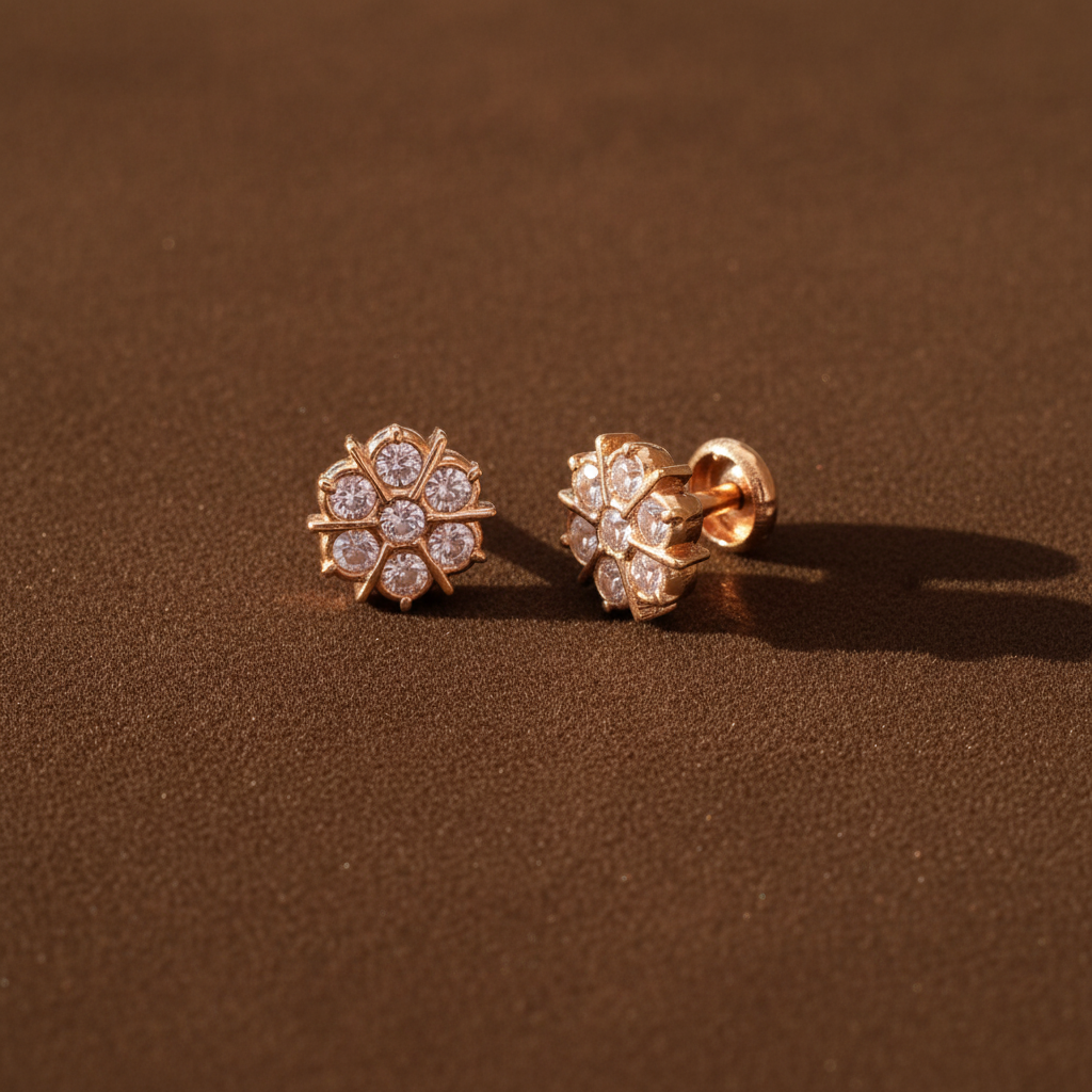 DIAMOND NAVAMIKA STUD EARRINGS