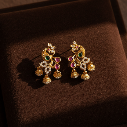 MULTICOLOR YAARI JHUMKI EARRINGS