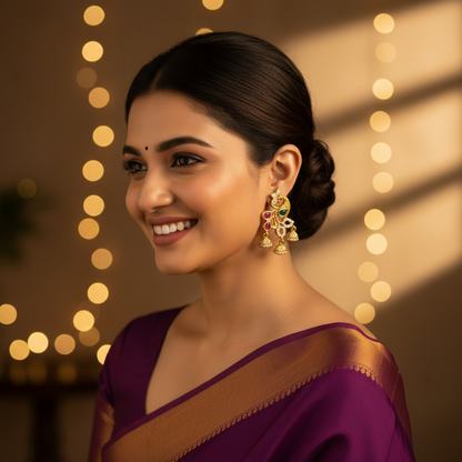 MULTICOLOR YAARI JHUMKI EARRINGS