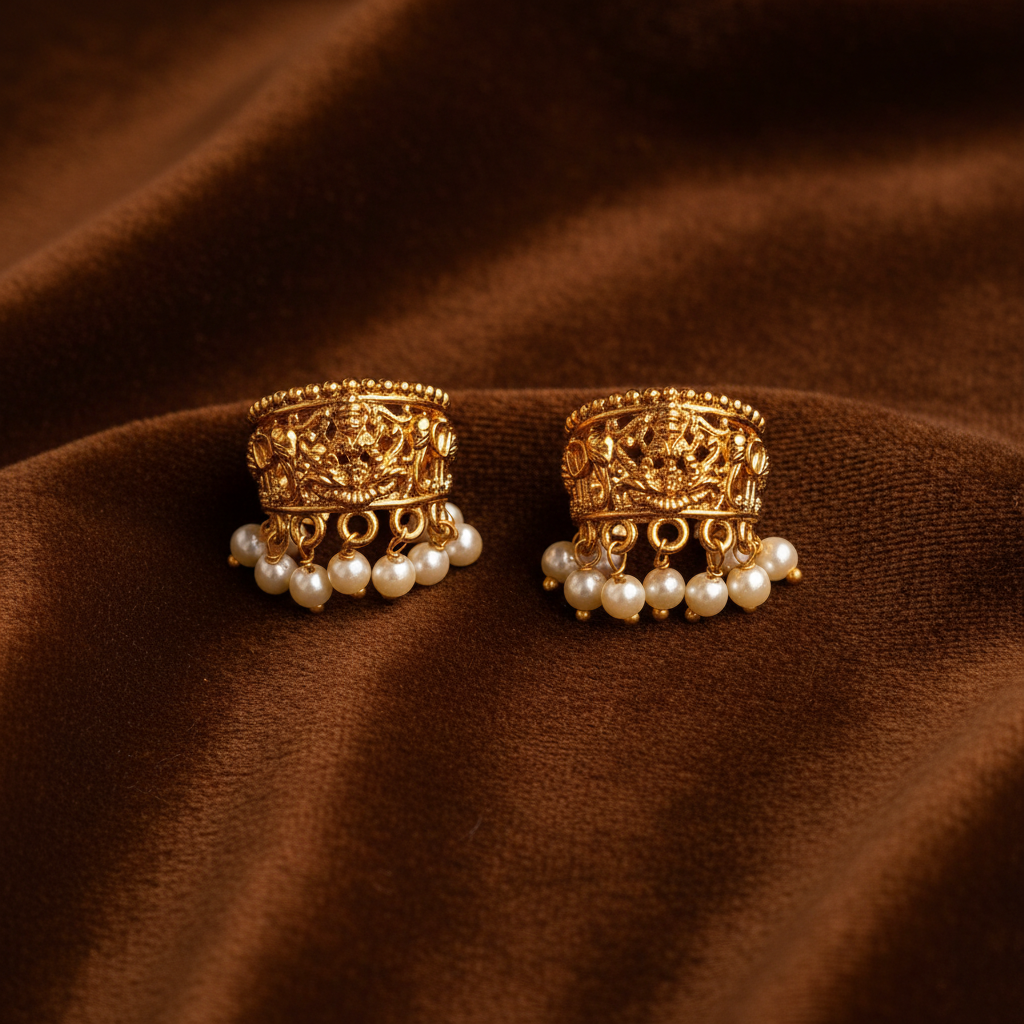 GOLDEN JIYA BUGADI  EARRINGS