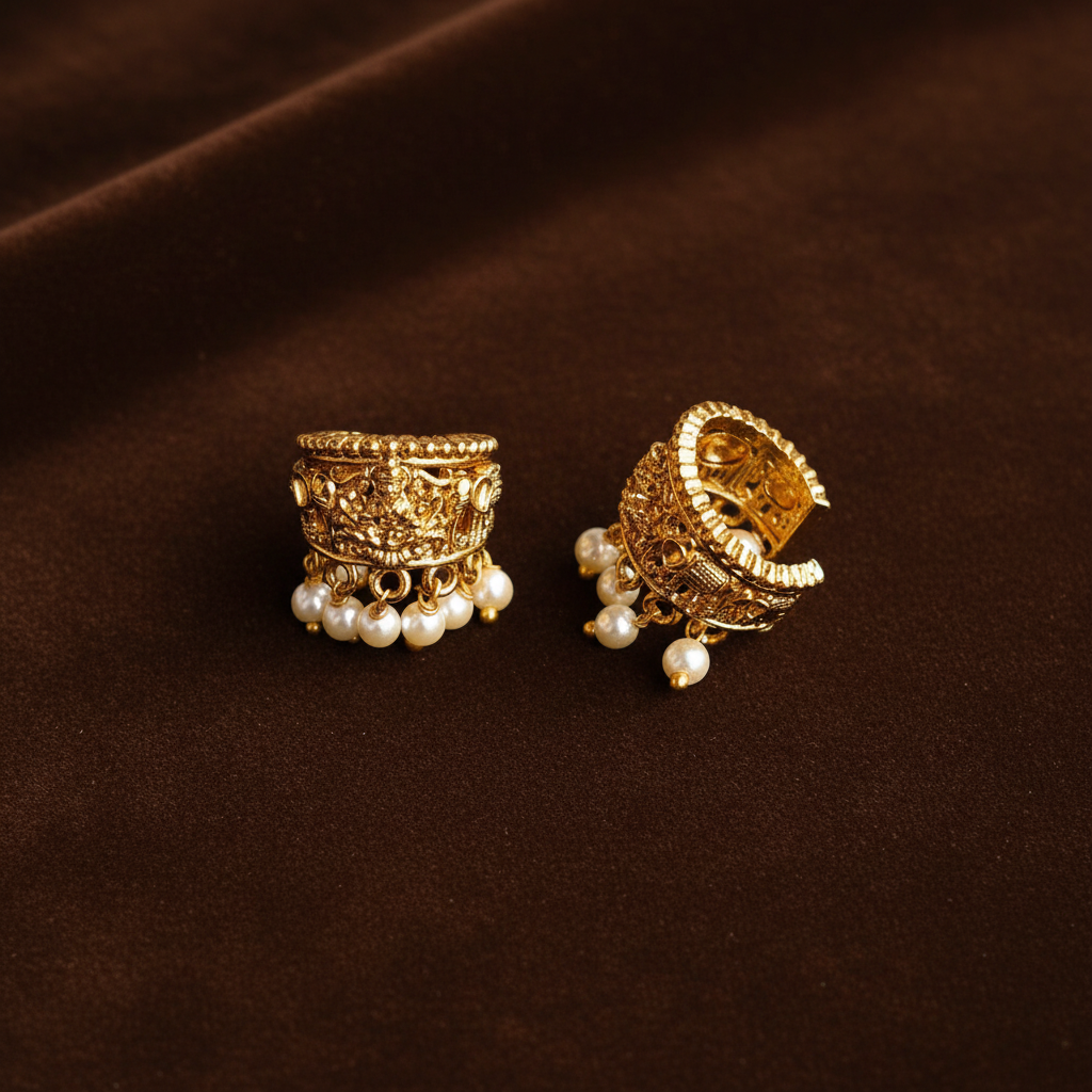 GOLDEN JIYA BUGADI  EARRINGS