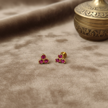 RUBY KRIYA STUD EARRINGS