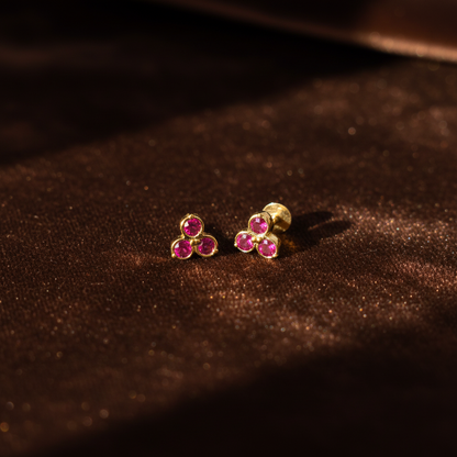 RUBY KRIYA STUD EARRINGS