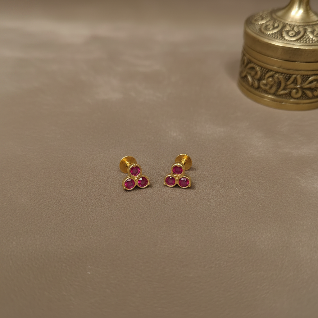 RUBY KRIYA STUD EARRINGS