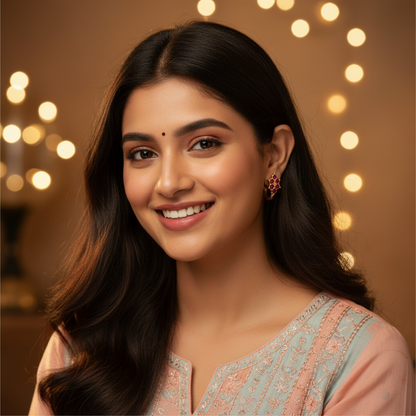 RUBY TANVI STUD EARRINGS