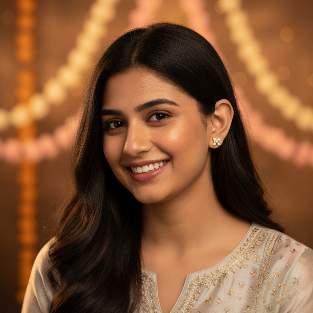 DIAMOND SITARA STUD EARRINGS
