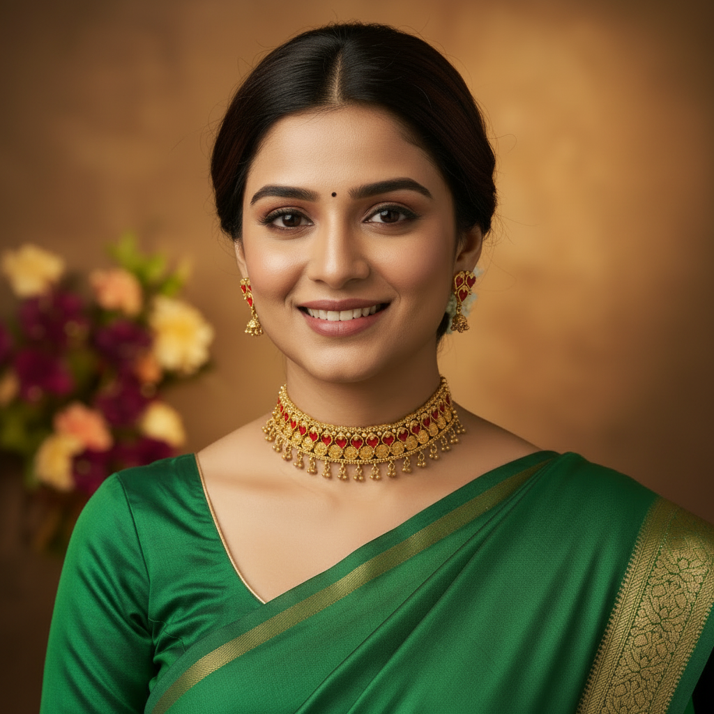 RUBY NIHA PALAKA JEWELLERY SET