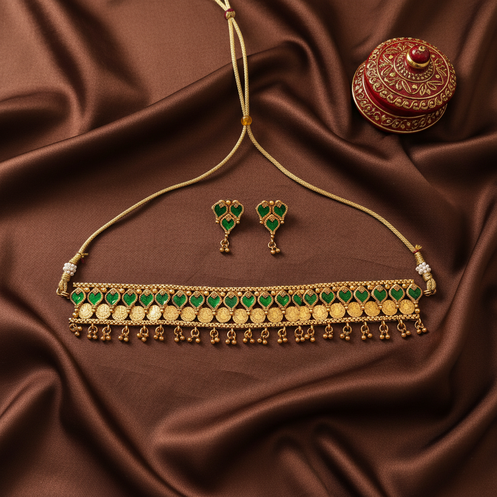 EMERALD NIHA PALAKA JEWELLERY SET