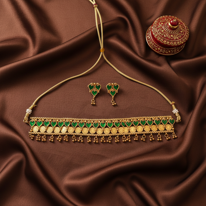 EMERALD NIHA PALAKA JEWELLERY SET