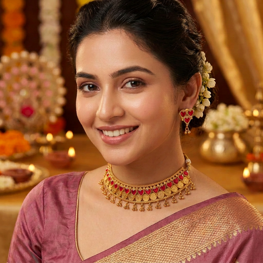 RUBY NIHA PALAKA JEWELLERY SET