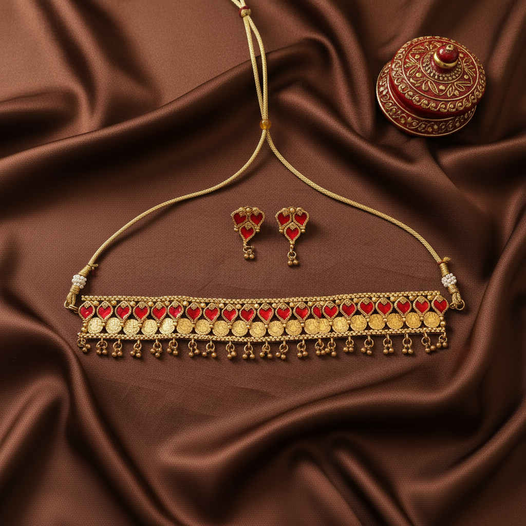 RUBY NIHA PALAKA JEWELLERY SET