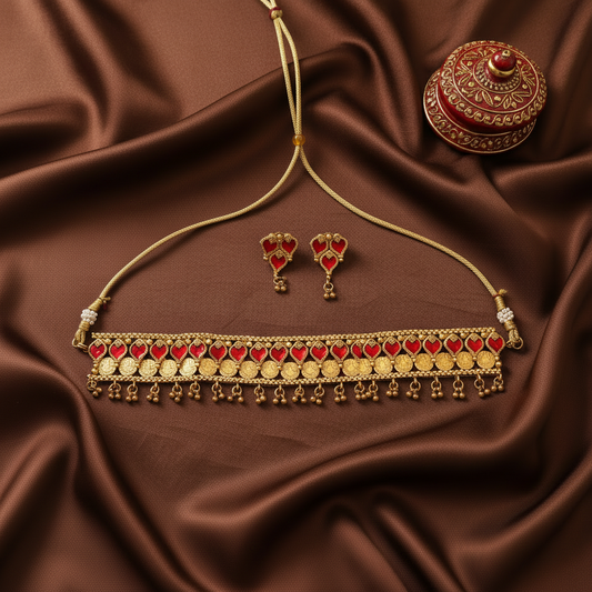 RUBY NIHA PALAKA JEWELLERY SET