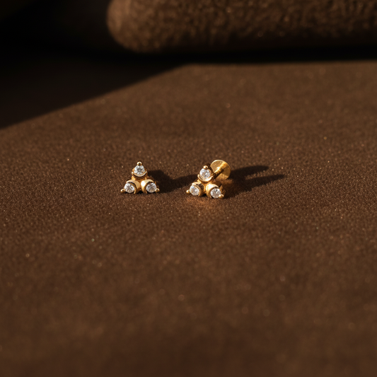 DIAMOND MITHRA STUD EARRINGS