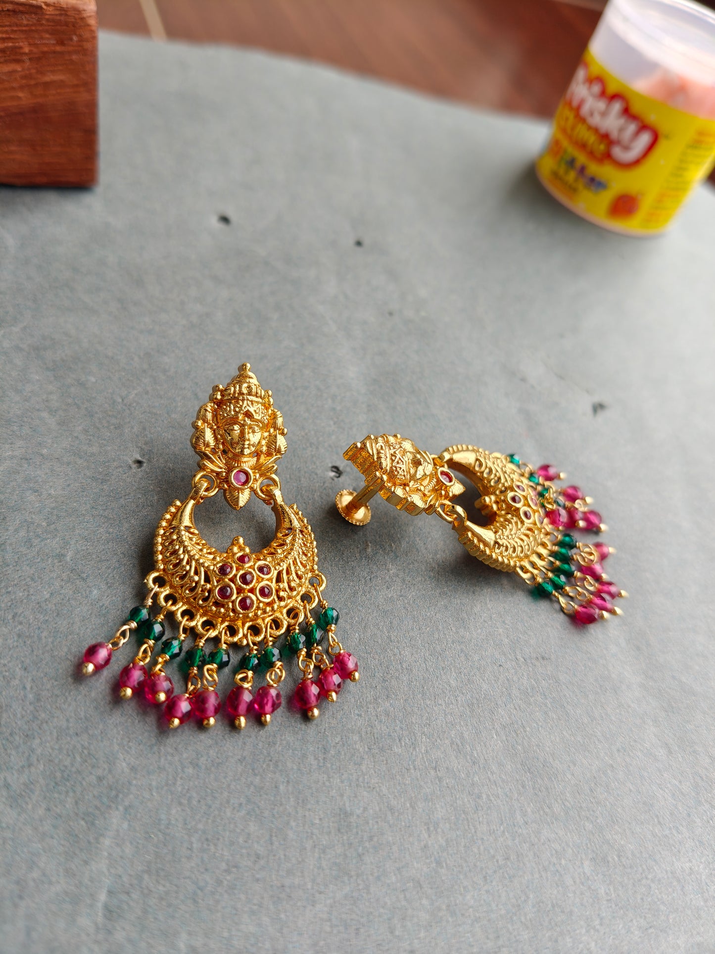 MULTICOLOR MOHANA IMPON CHANDBALI EARRINGS