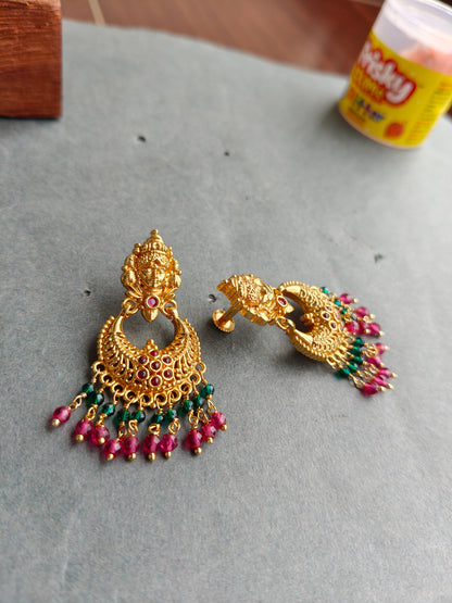 MULTICOLOR MOHANA IMPON CHANDBALI EARRINGS