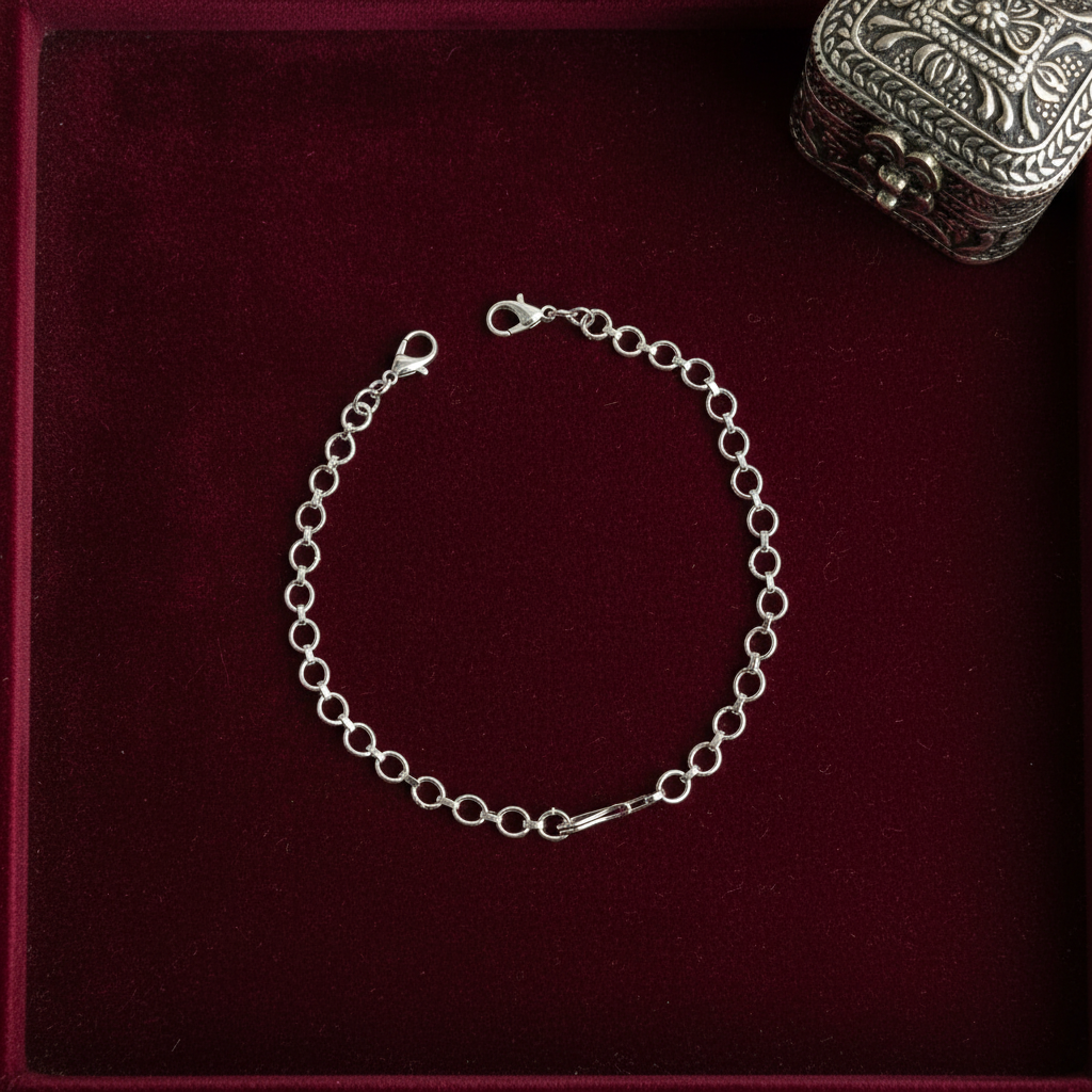 925 SILVER POLISH NECKLACE BACK CHAIN - WITH FISH HOOK
